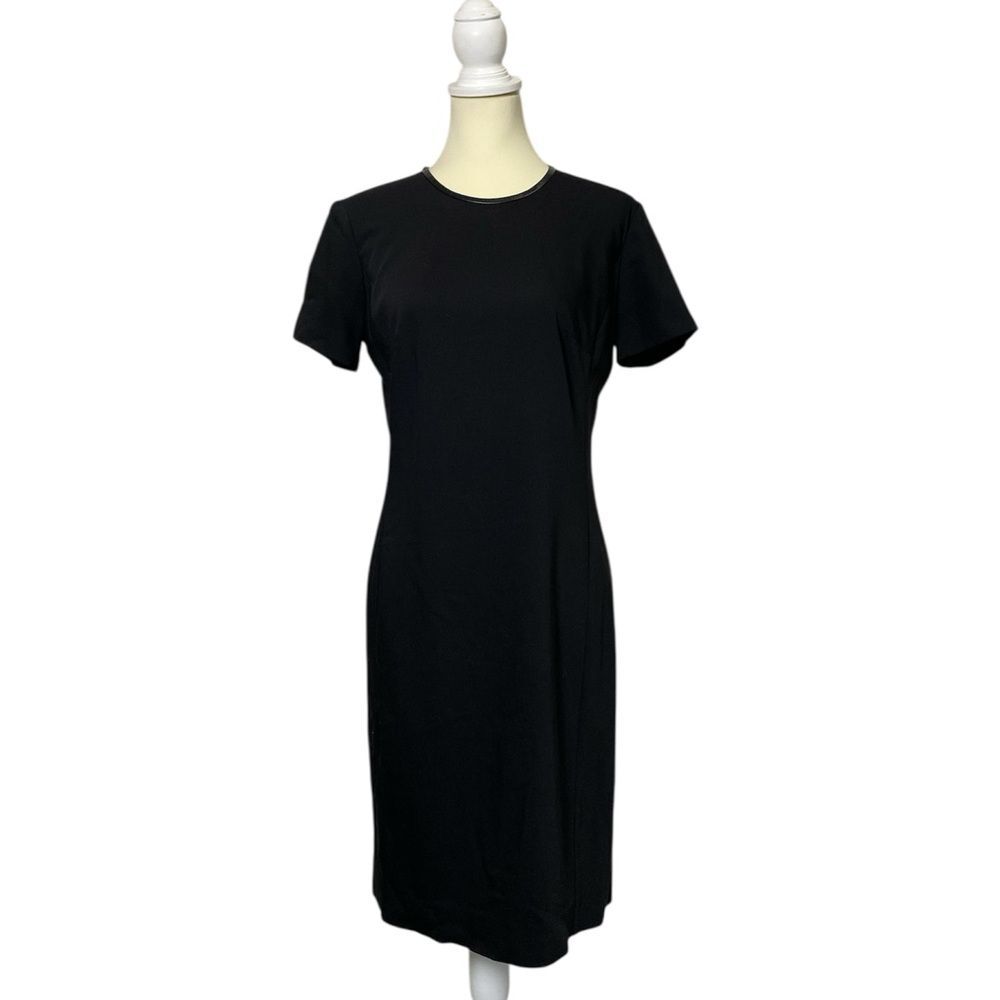 Polo Ralph Lauren Chic Wool Classic Little Black Sheath Dress Women's Size 6